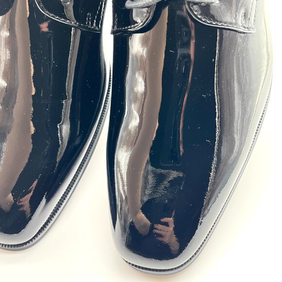 Florsheim Mens Size 7‎ Tuxedo Plain Toe Black Patent Leather Oxfords Dress Shoes - Picture 5 of 12